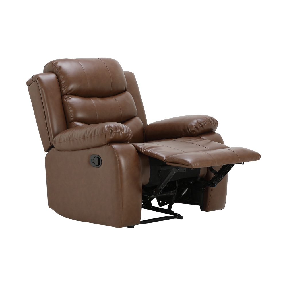 INDEX LIVING MALL โซฟา PVC ปรับเอน 1 ที่นั่ง รุ่นแจ๊คสัน - สีน้ำตาล