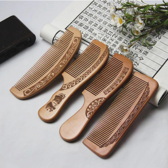 Peach Wood Healthy Massage Anti-Static Comb Hair Care Tool Beauty